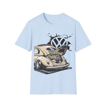Vintage VW Beetle T-Shirt — Classic Air-Cooled Car Graphic