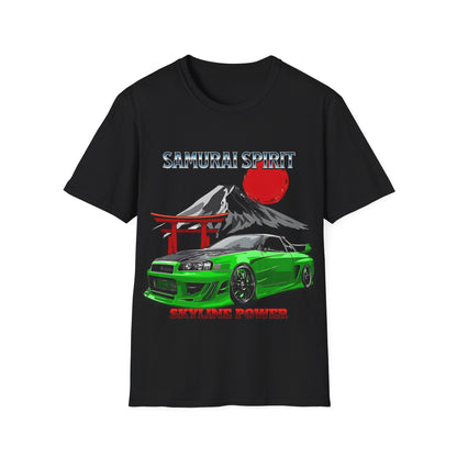 Samurai Spirit Skyline Power JDM T-Shirt 7 -Built Not Bought Series | Epic Edits Studio