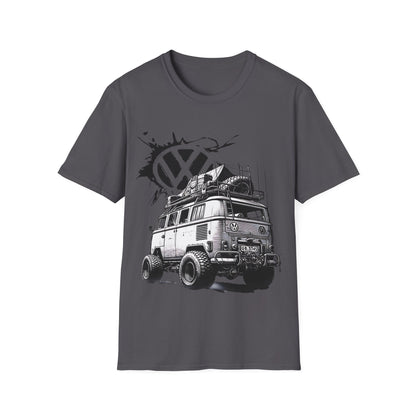 VW Camper Van Adventure T‑Shirt — Vintage vw kombi Off‑Road Surf Bus Graphic Tee