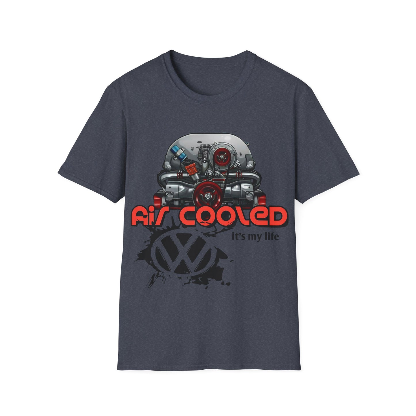 Air-Cooled VW Engine T-Shirt — "Air Cooled It's My Life" Vintage Volkswagen Tee