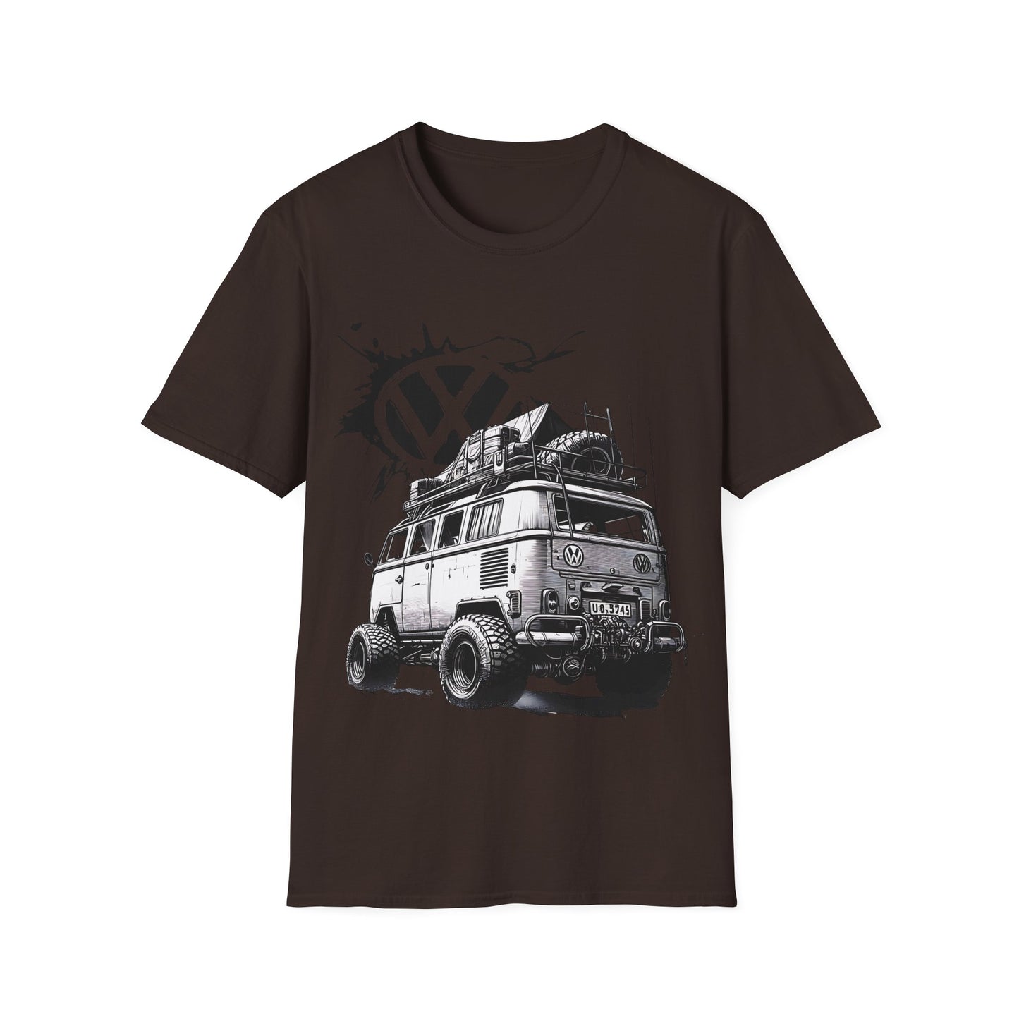 VW Camper Van Adventure T‑Shirt — Vintage vw kombi Off‑Road Surf Bus Graphic Tee
