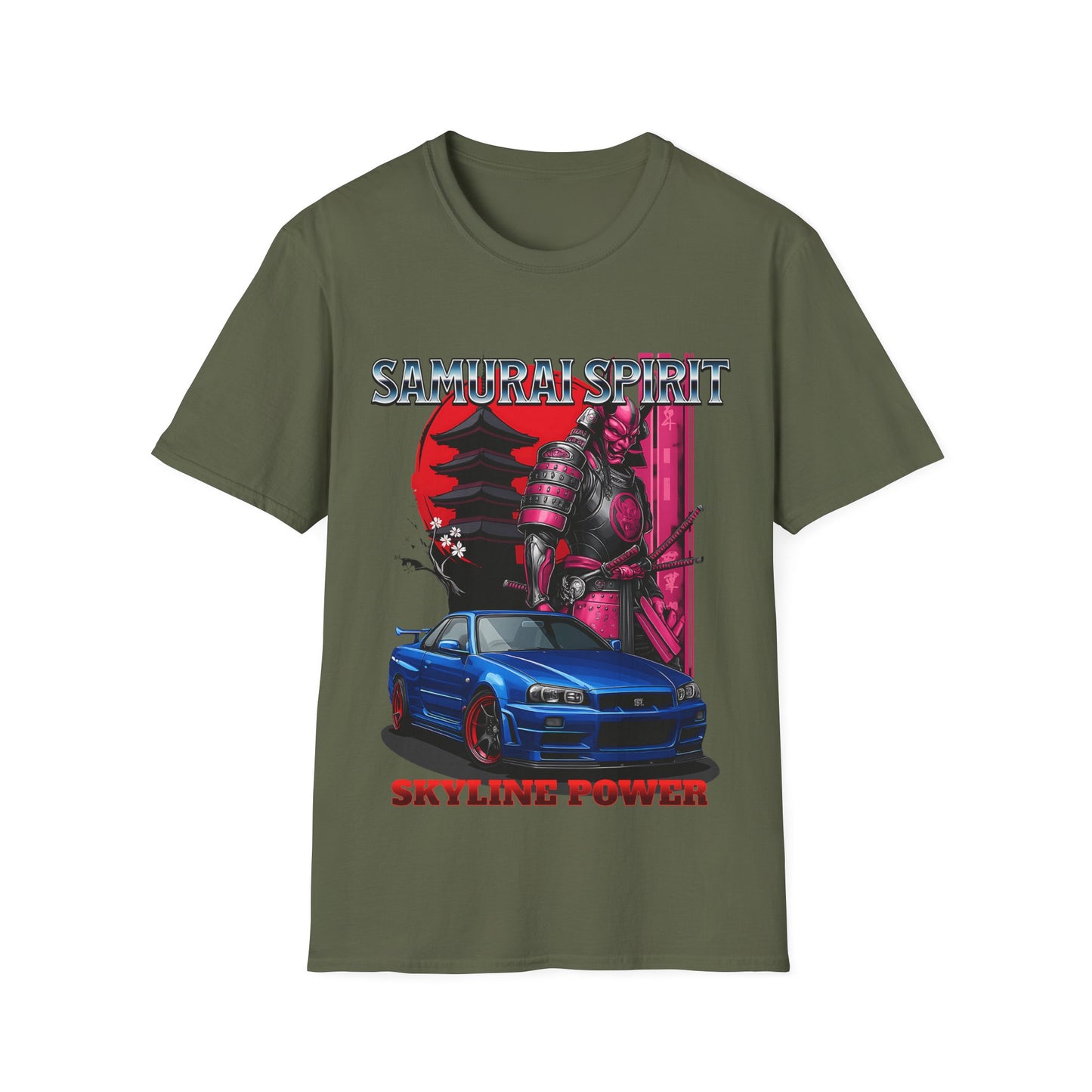 Samurai Spirit Skyline Power JDM T-Shirt 1 -Built Not Bought Series | Epic Edits Studio
