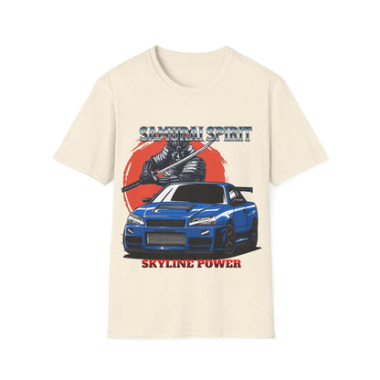Samurai Spirit Skyline Power JDM T-Shirt 4-Built Not Bought Series | Epic Edits Studio