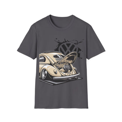 Vintage VW Beetle T-Shirt — Classic Air-Cooled Car Graphic