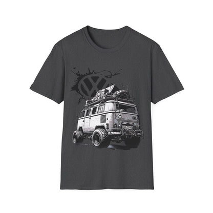 VW Camper Van Adventure T‑Shirt — Vintage vw kombi Off‑Road Surf Bus Graphic Tee