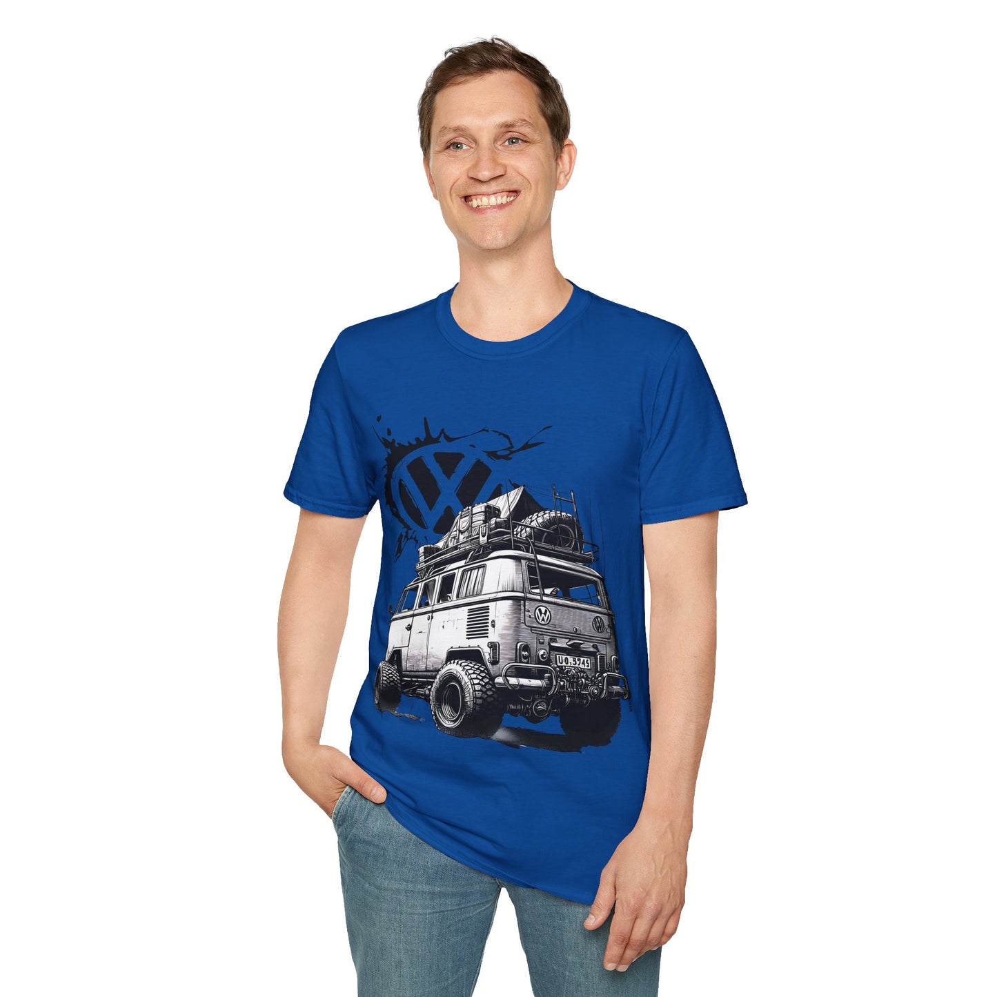 VW Camper Van Adventure T‑Shirt — Vintage vw kombi Off‑Road Surf Bus Graphic Tee