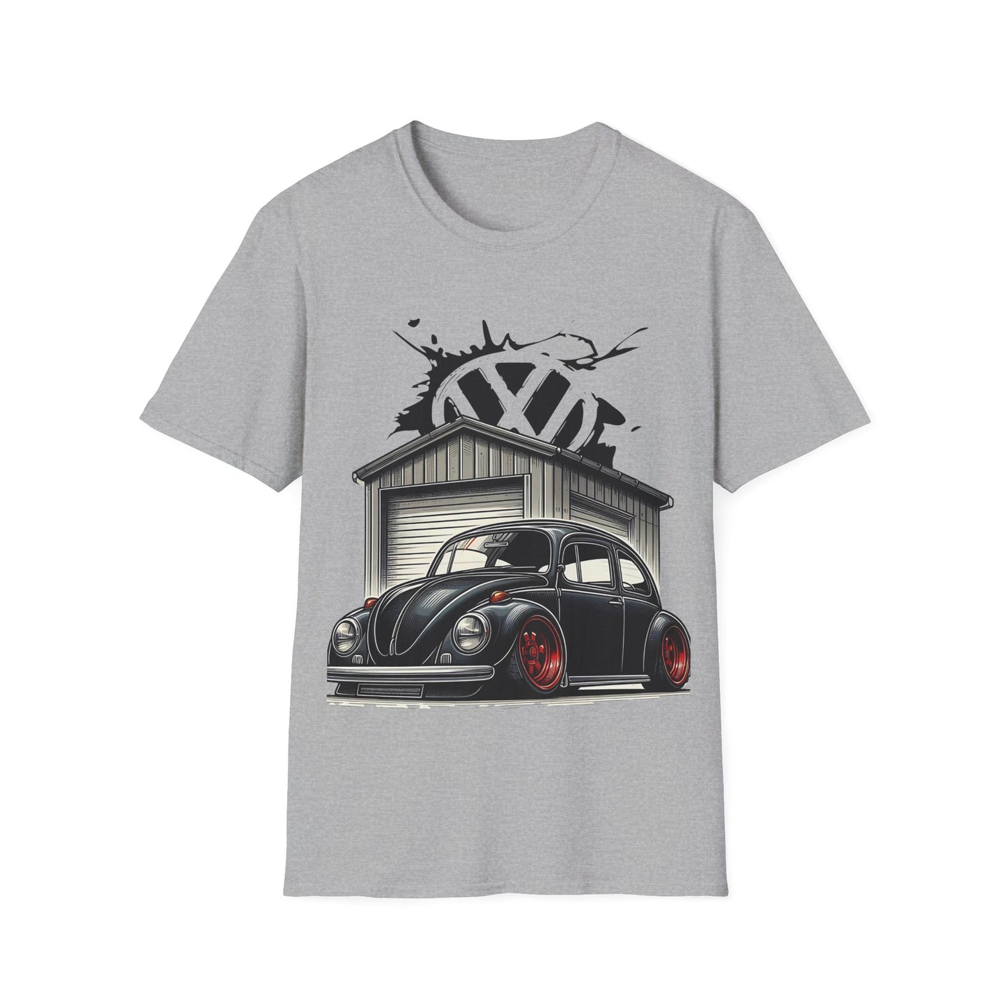 Volkswagen Beetle Garage T-Shirt — Classic VW Bug Illustration